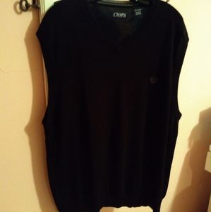 Chaps Black Sweater Vest